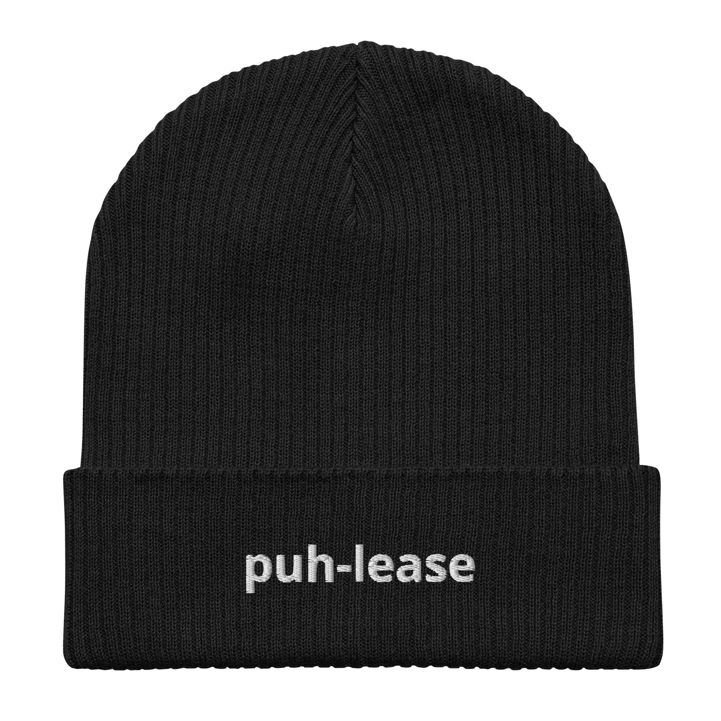 puh-lease organic ribbed beanie