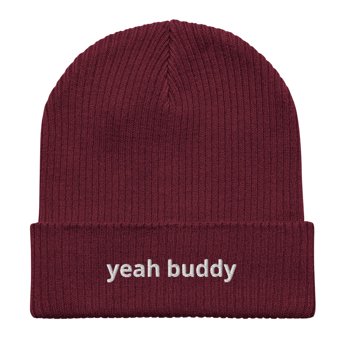 yeah buddy organic ribbed beanie