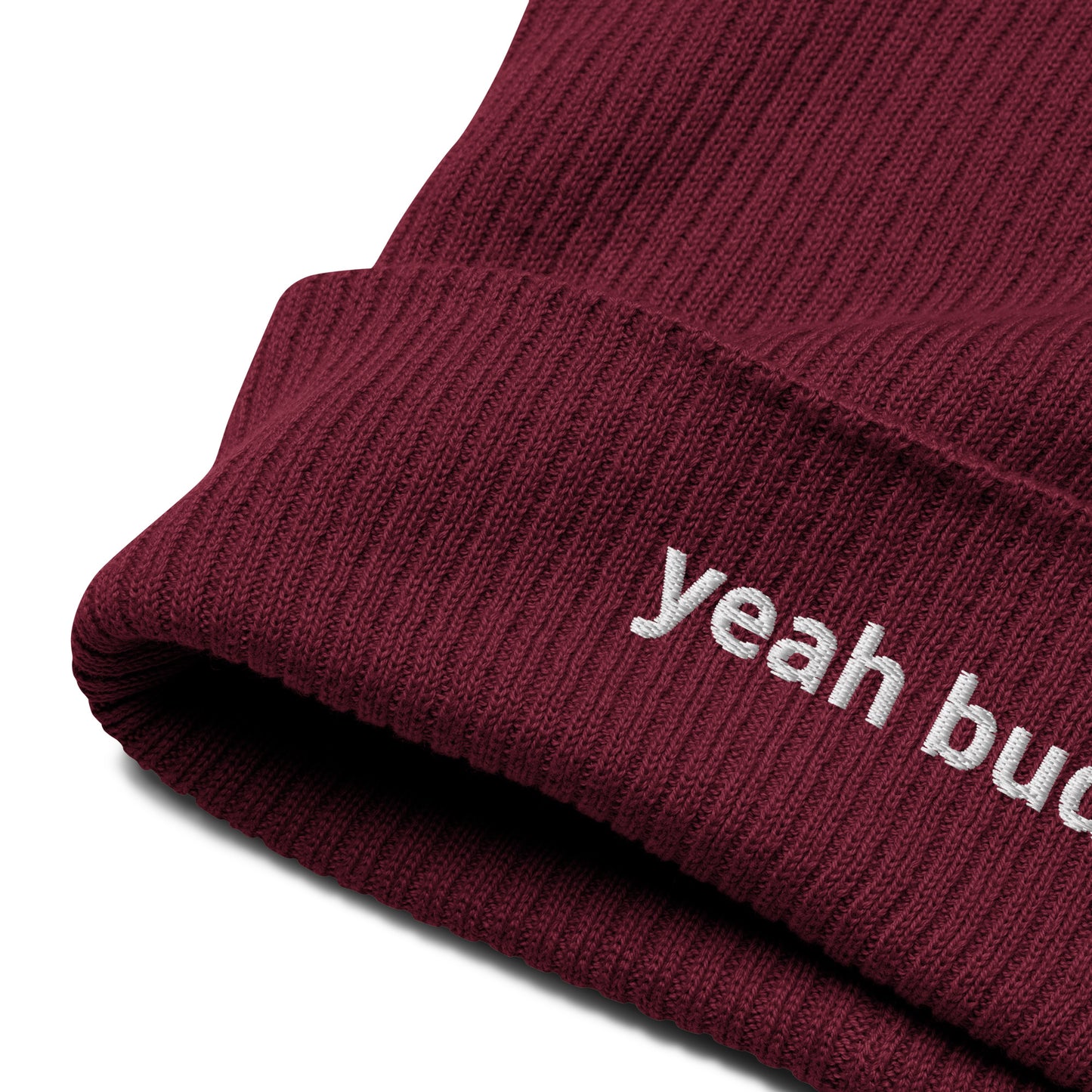 yeah buddy organic ribbed beanie