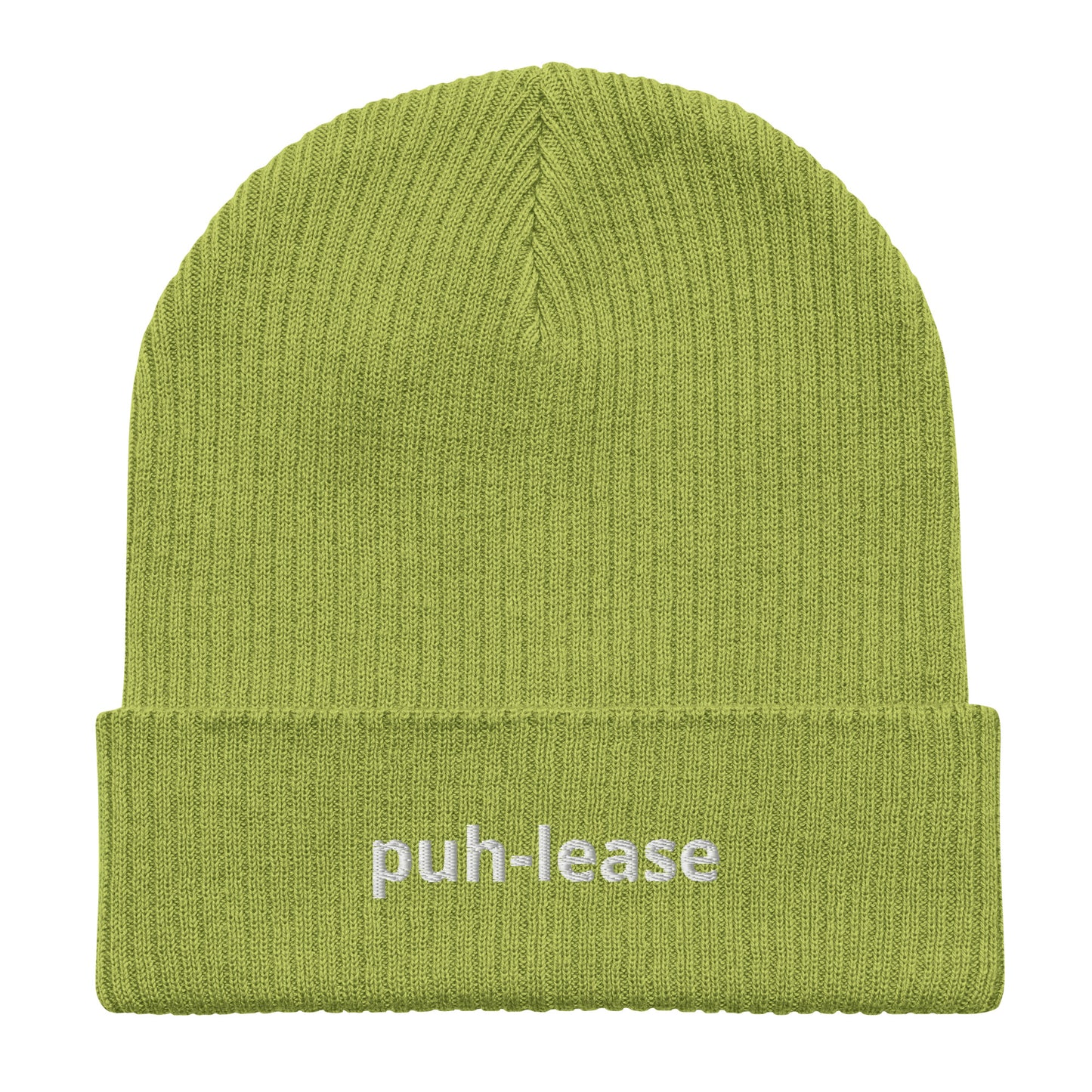 puh-lease organic ribbed beanie