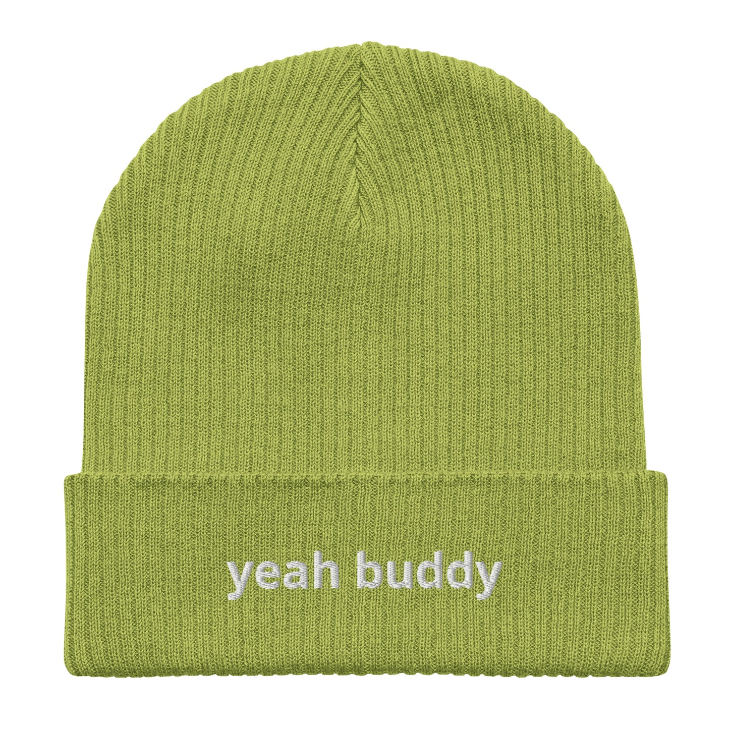 yeah buddy organic ribbed beanie
