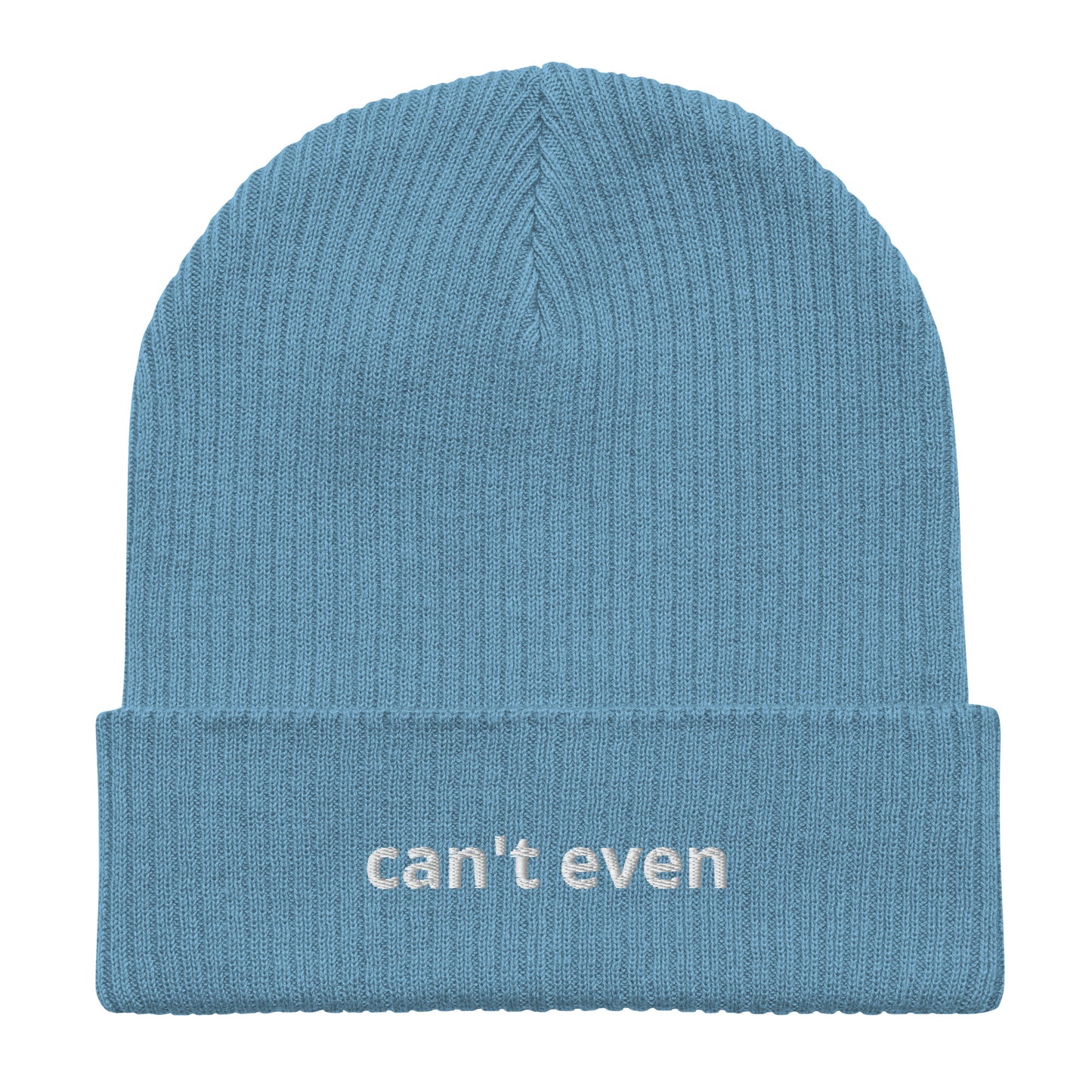 can't even organic ribbed beanie