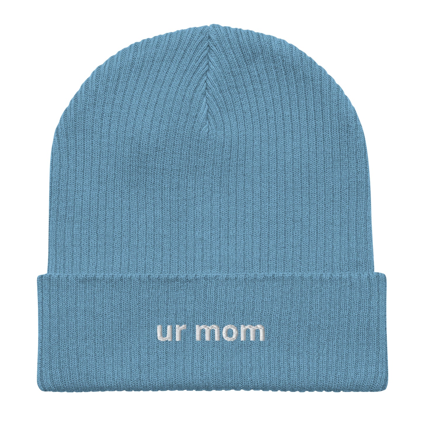 ur mom organic ribbed beanie
