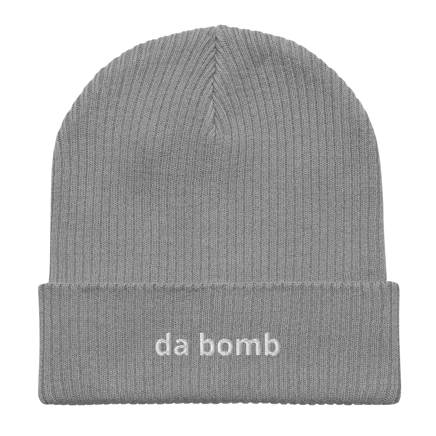 da bomb organic ribbed beanie