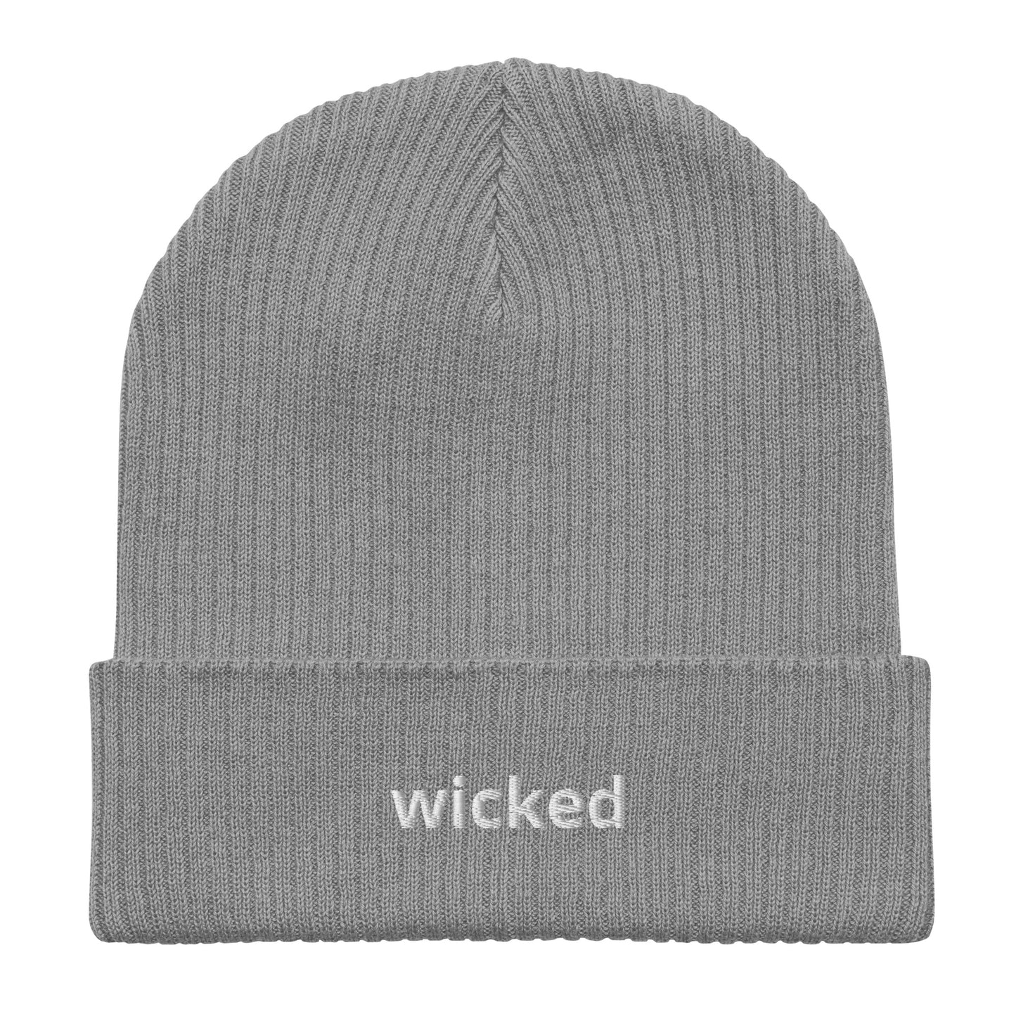 wicked organic ribbed beanie