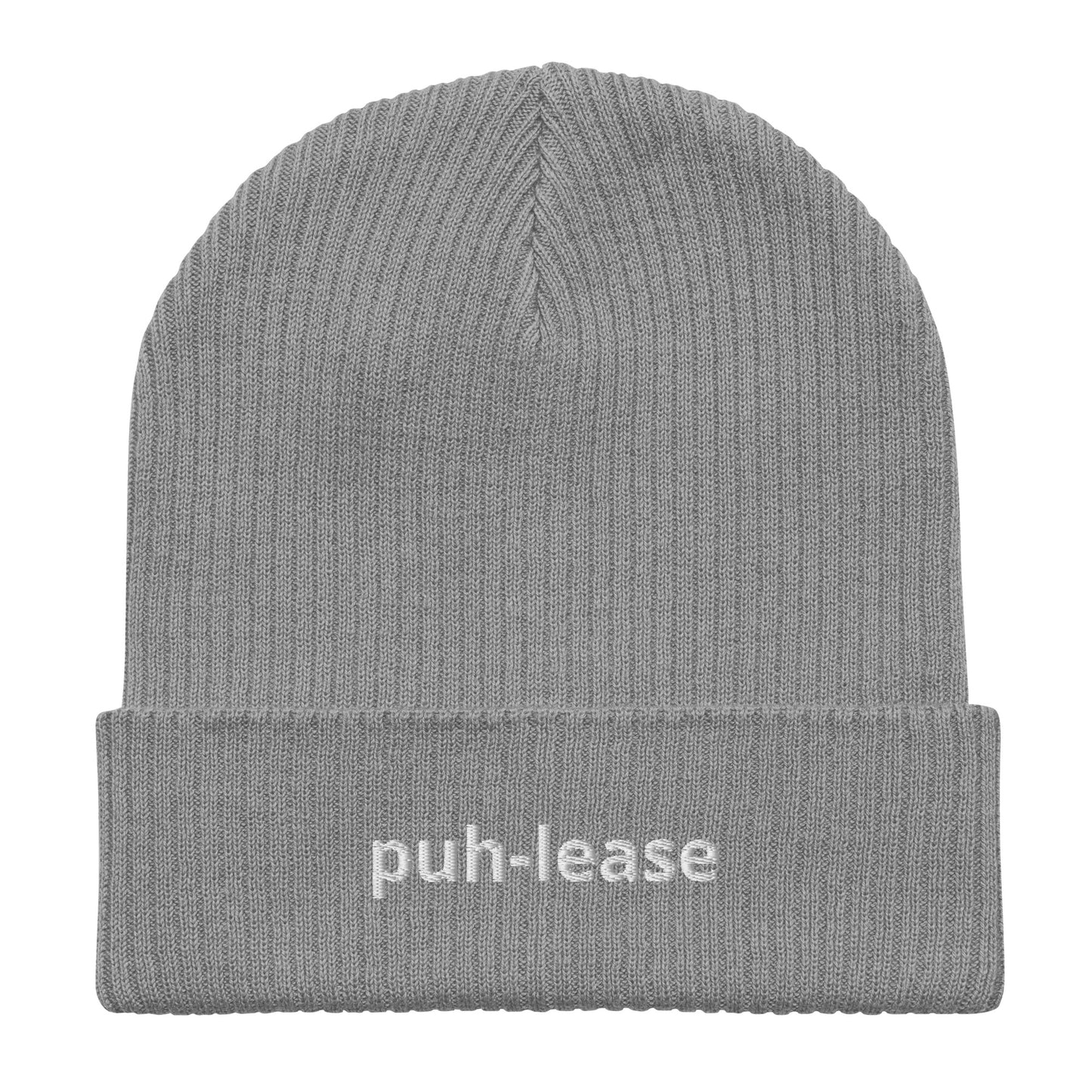 puh-lease organic ribbed beanie