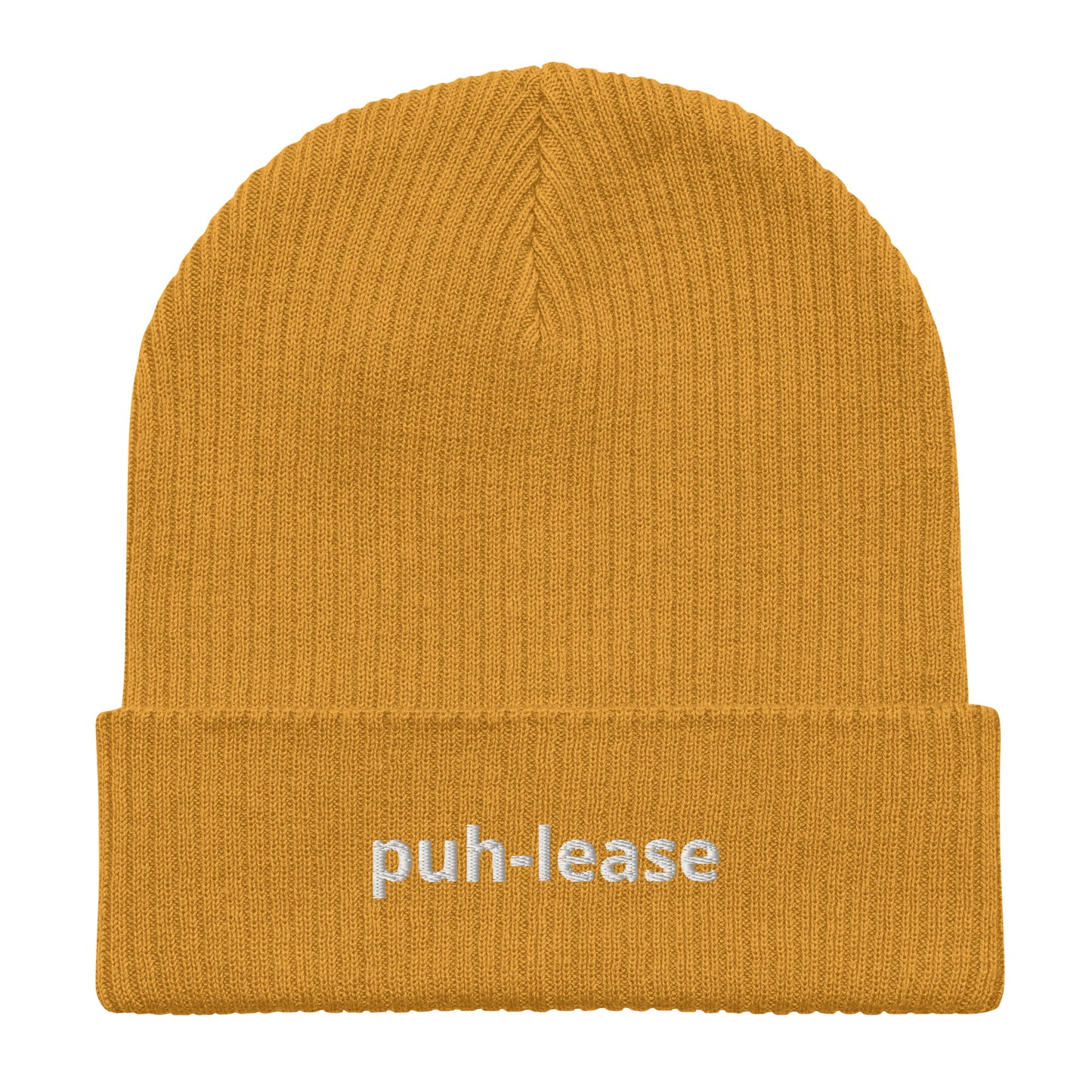 puh-lease organic ribbed beanie