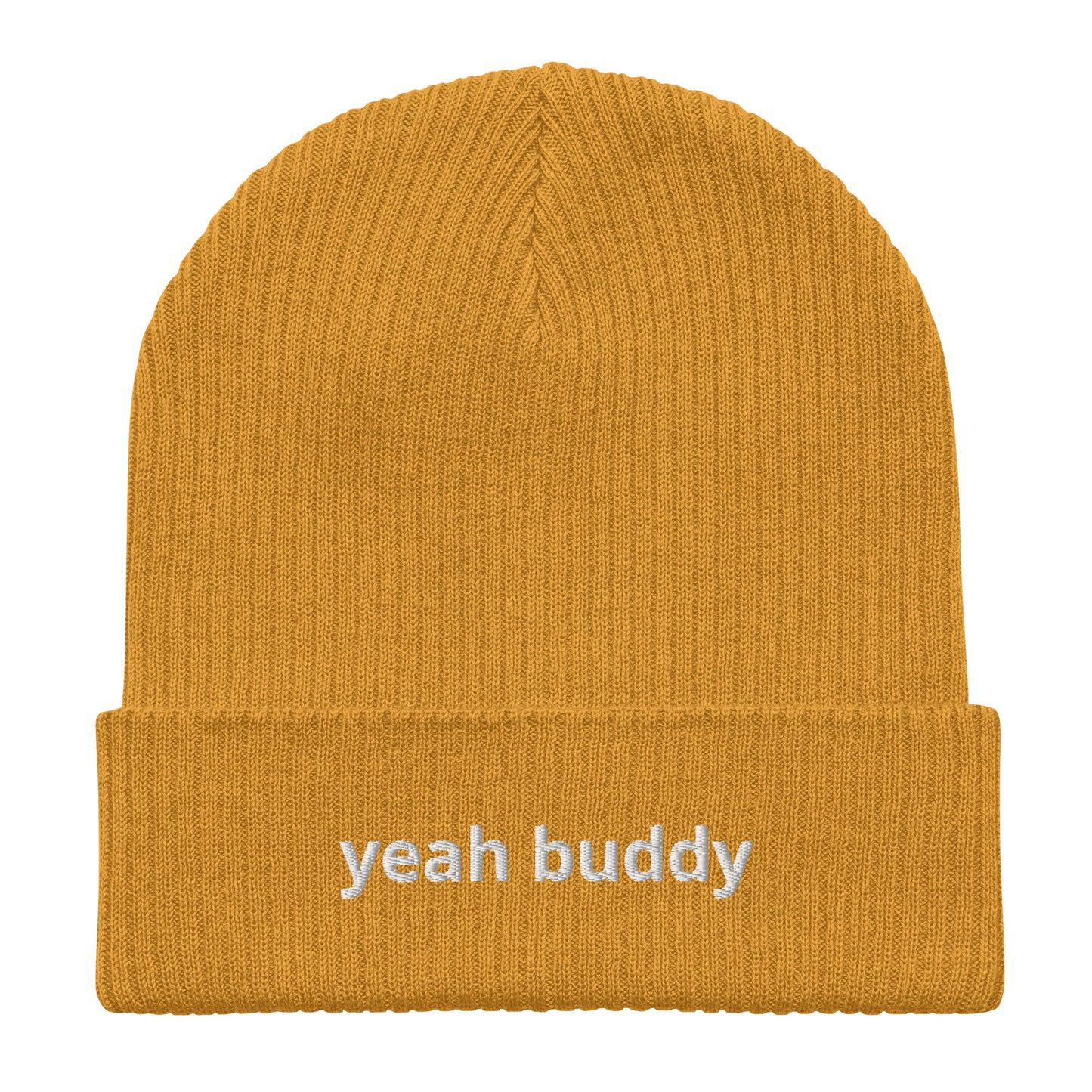 yeah buddy organic ribbed beanie