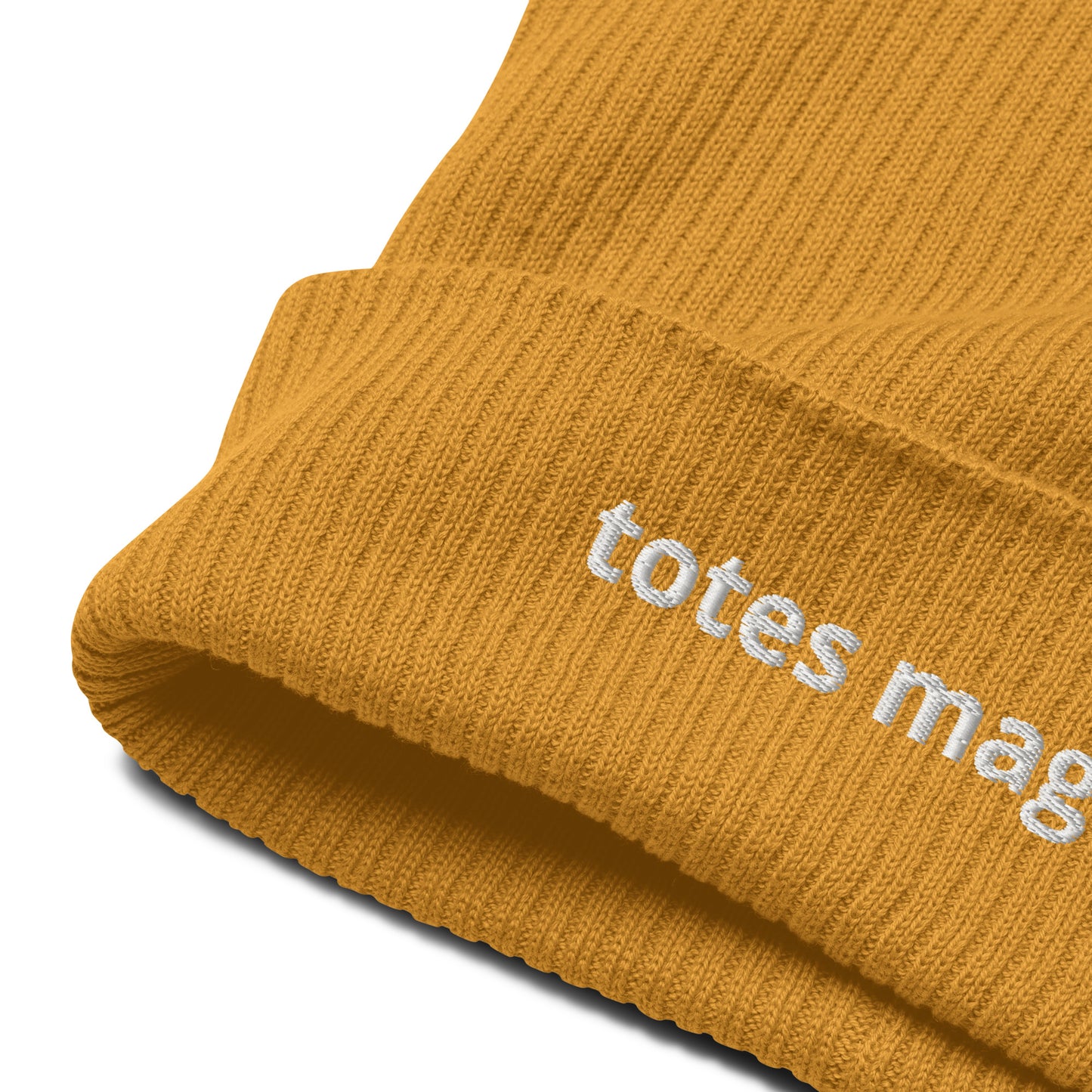 totes magotes organic ribbed beanie