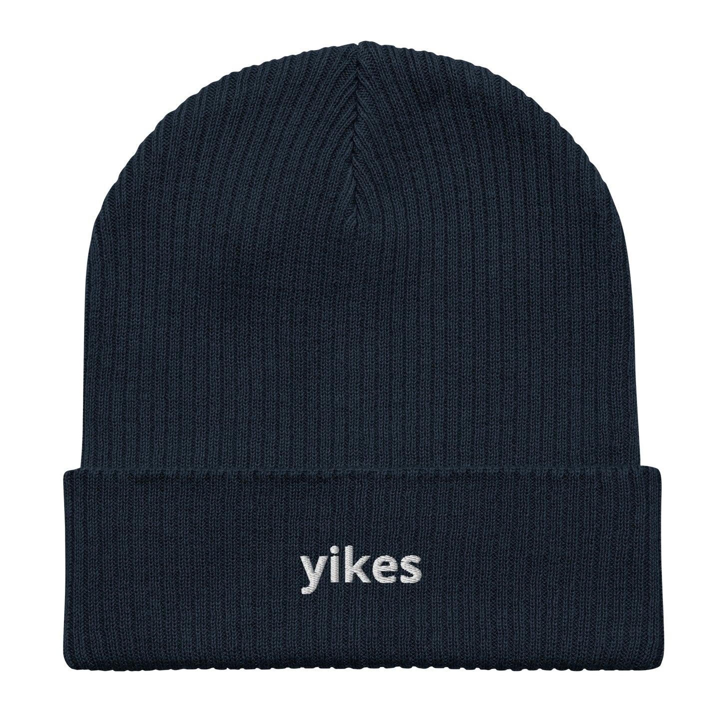 yikes organic ribbed beanie