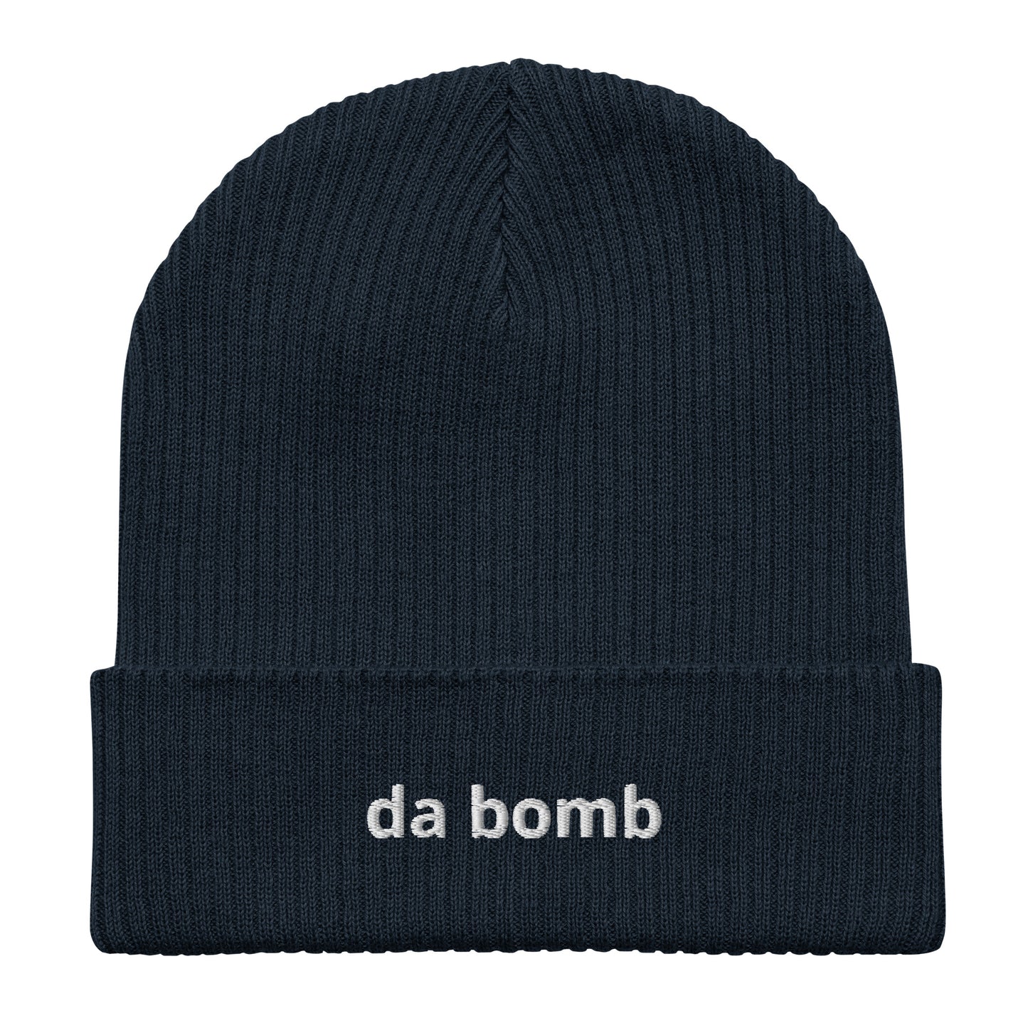 da bomb organic ribbed beanie