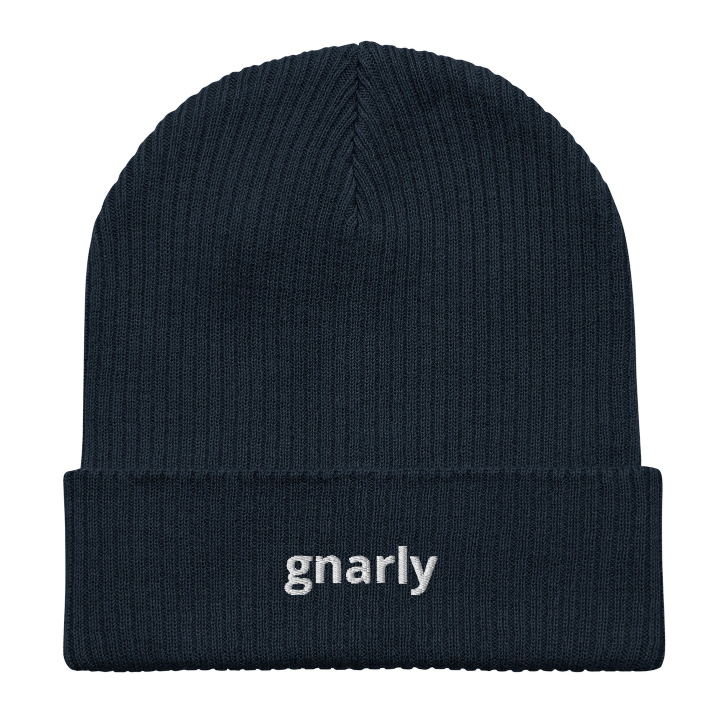 gnarly organic ribbed beanie