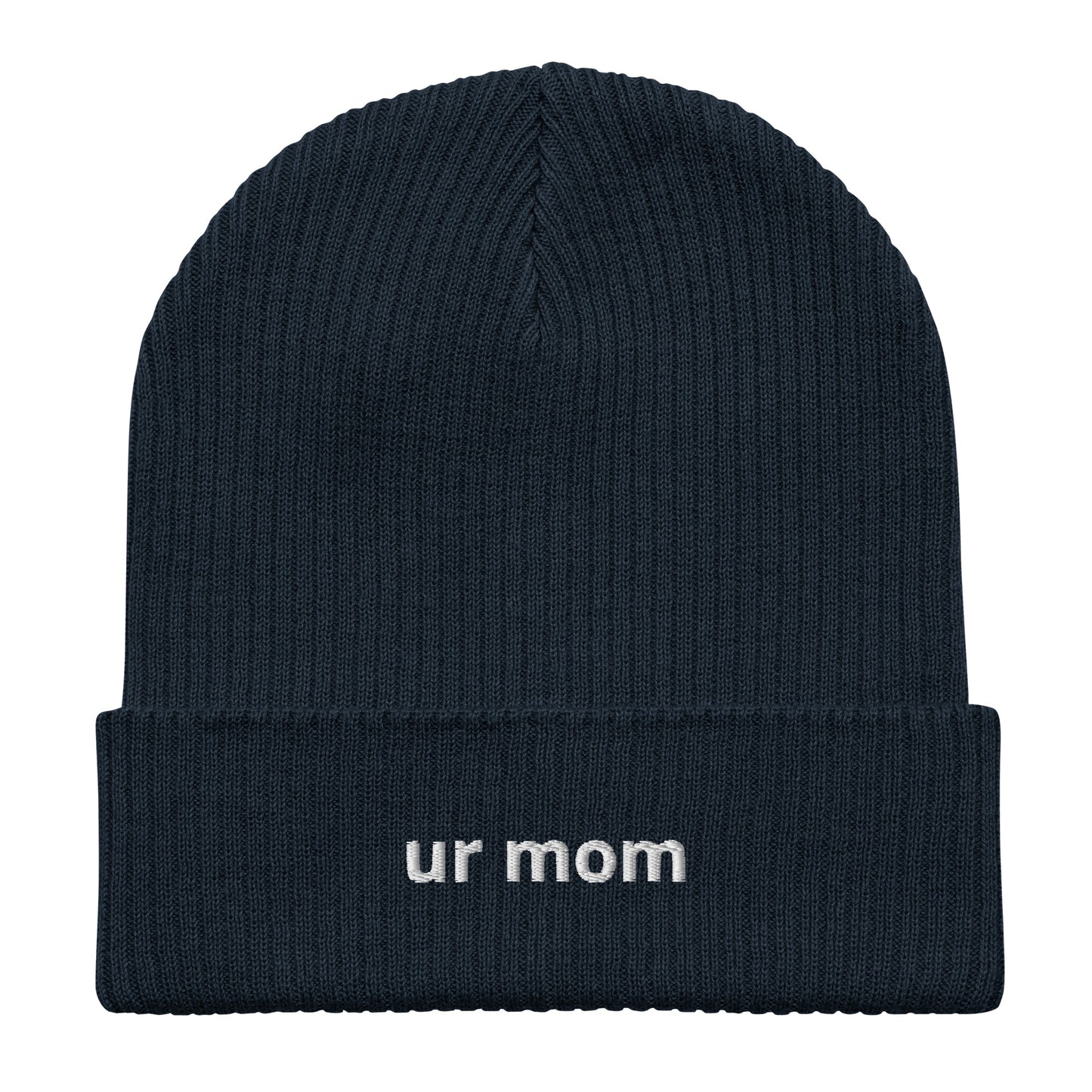 ur mom organic ribbed beanie