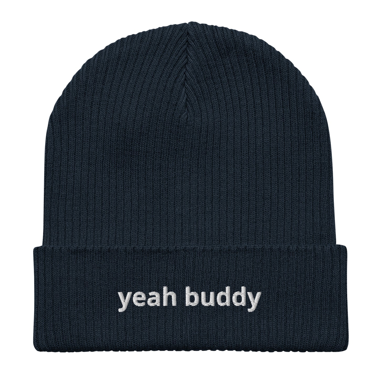 yeah buddy organic ribbed beanie