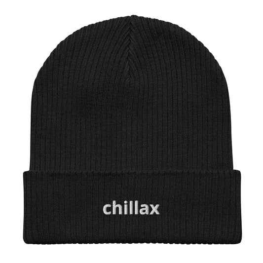 chillax organic ribbed beanie
