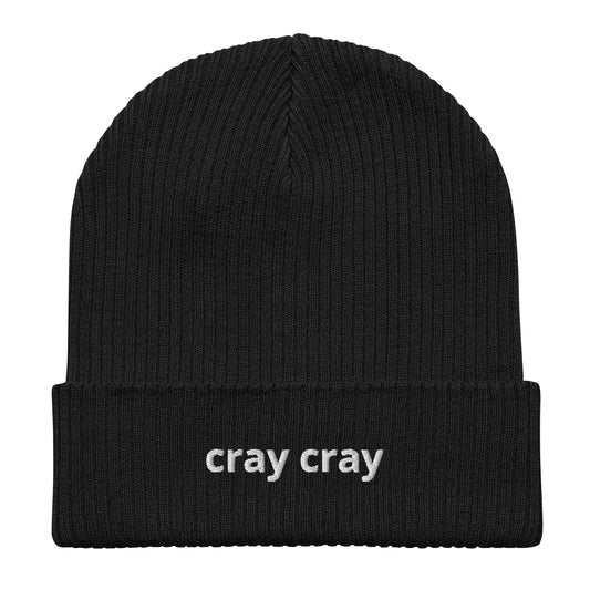 cray cray organic ribbed beanie
