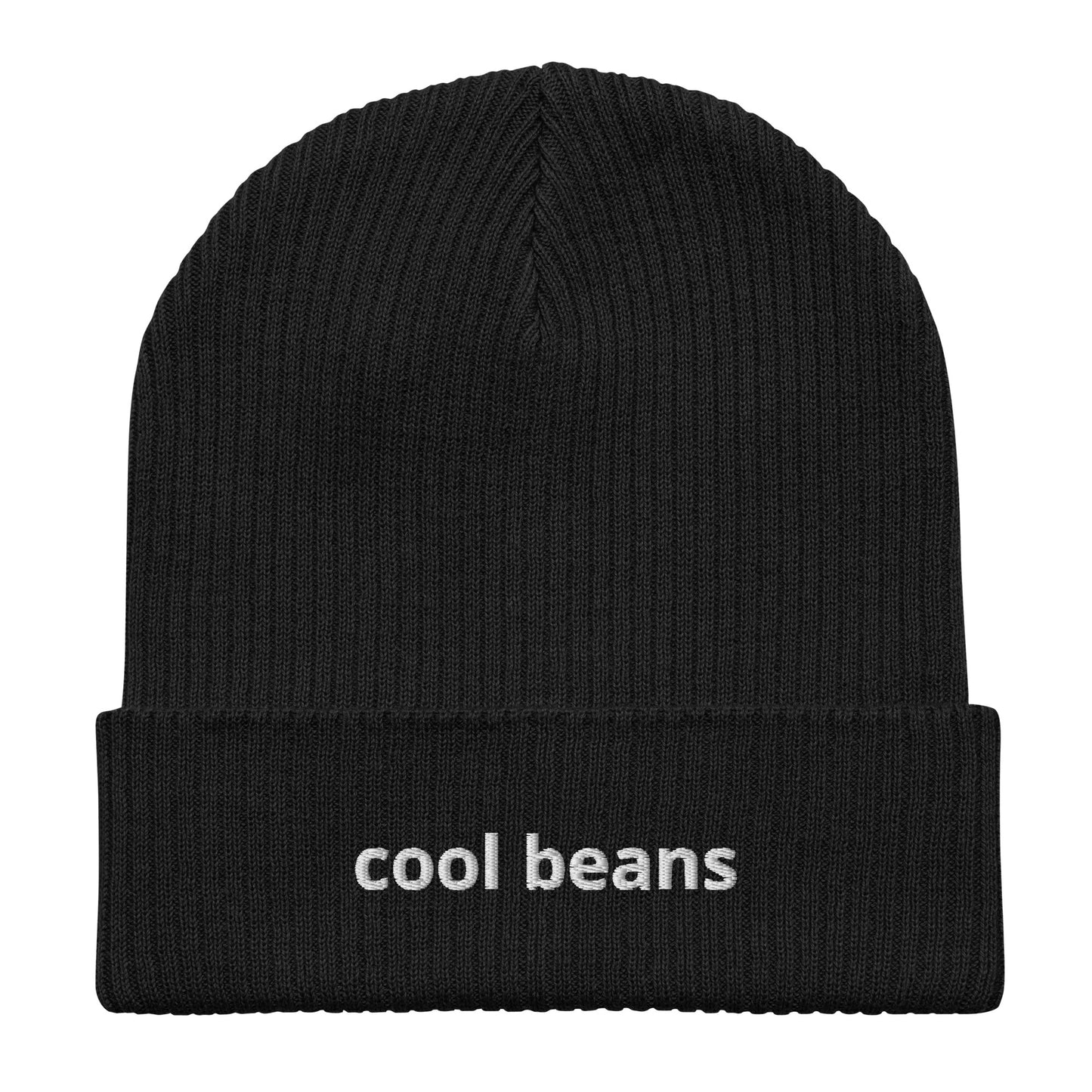 cool beans organic ribbed beanie