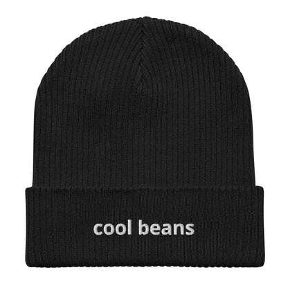 cool beans organic ribbed beanie