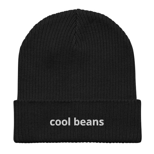 cool beans organic ribbed beanie