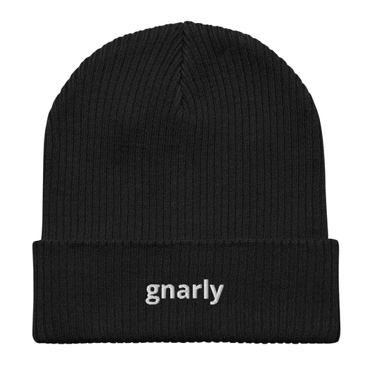 gnarly organic ribbed beanie