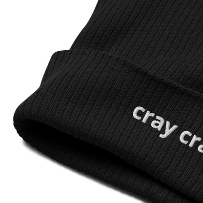 cray cray organic ribbed beanie