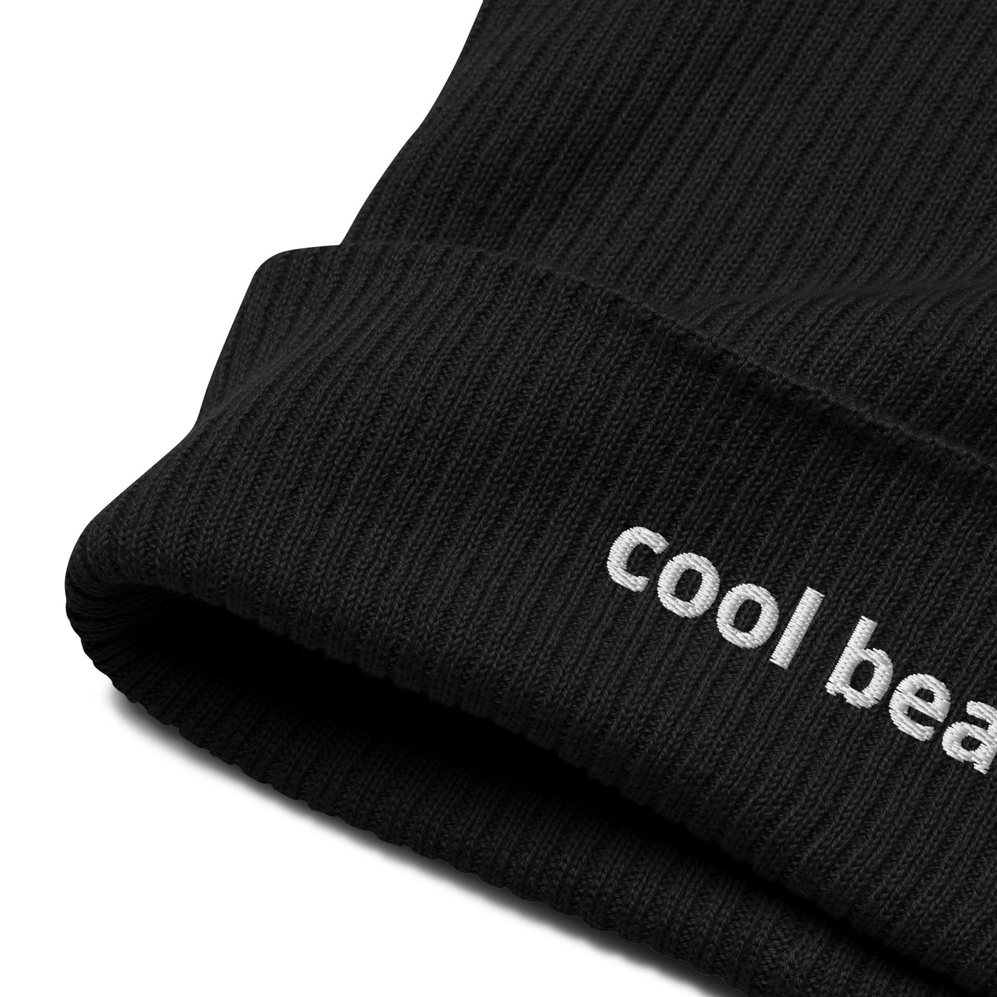 cool beans organic ribbed beanie