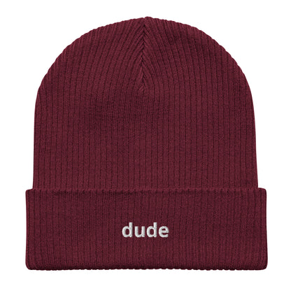 dude organic ribbed beanie