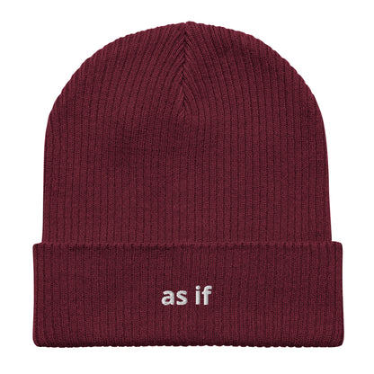 as if organic ribbed beanie