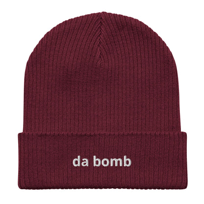da bomb organic ribbed beanie
