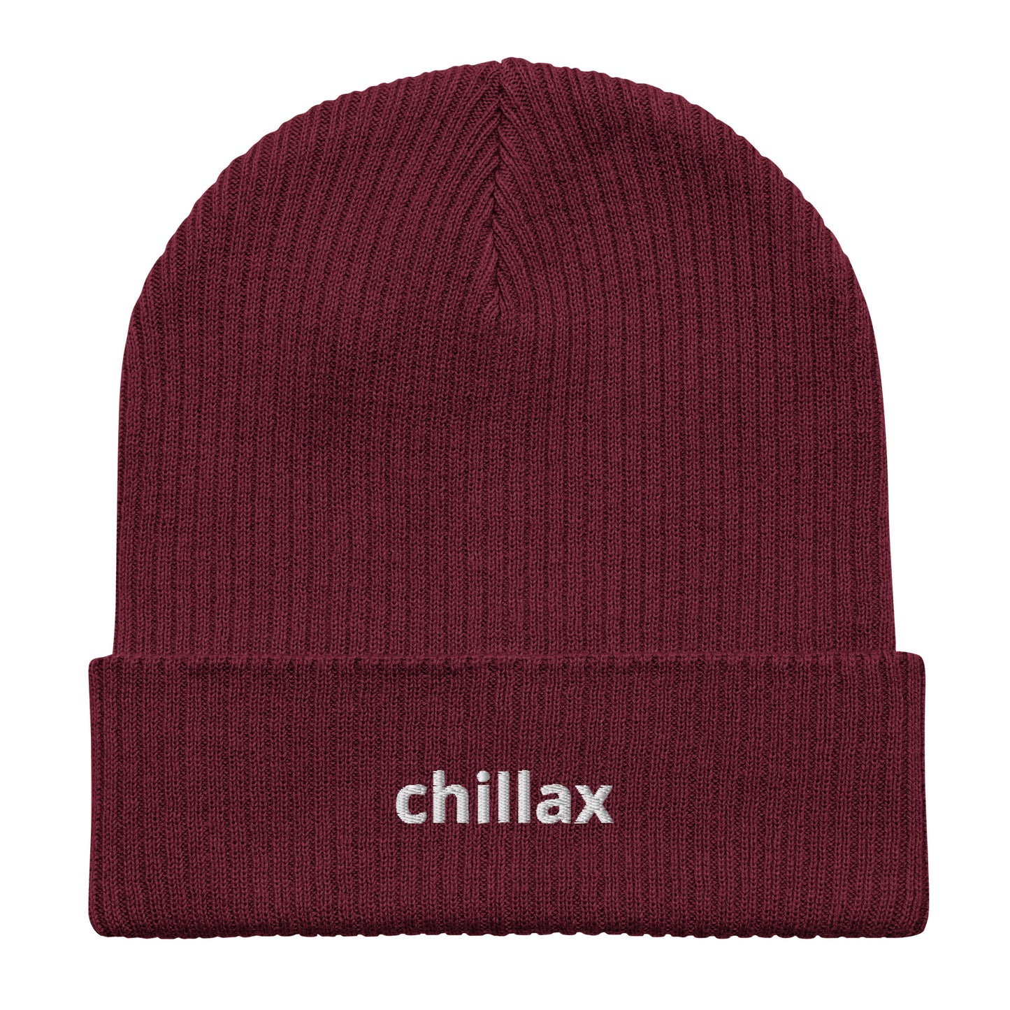 chillax organic ribbed beanie
