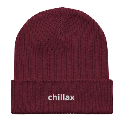 chillax organic ribbed beanie