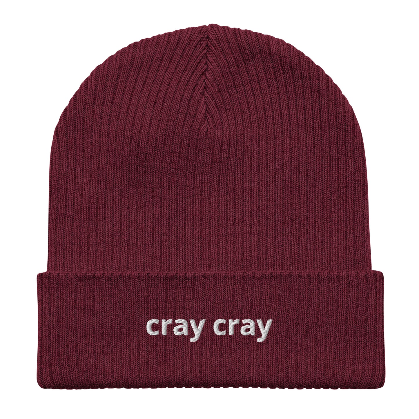 cray cray organic ribbed beanie