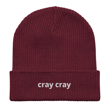 cray cray organic ribbed beanie