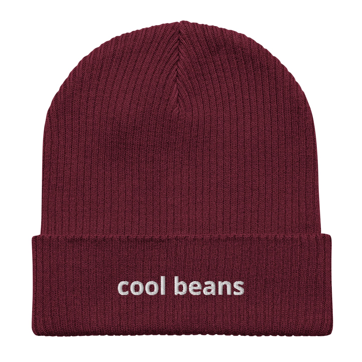 cool beans organic ribbed beanie