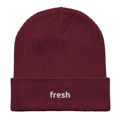 fresh organic ribbed beanie