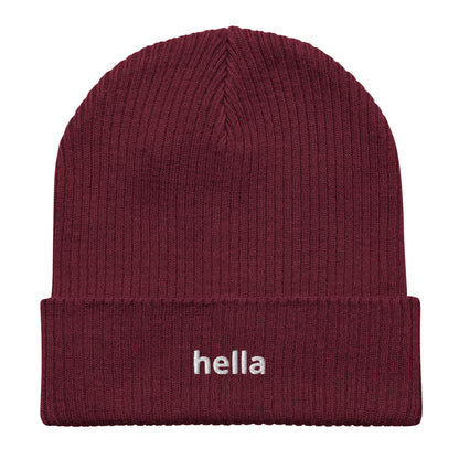 hella organic ribbed beanie