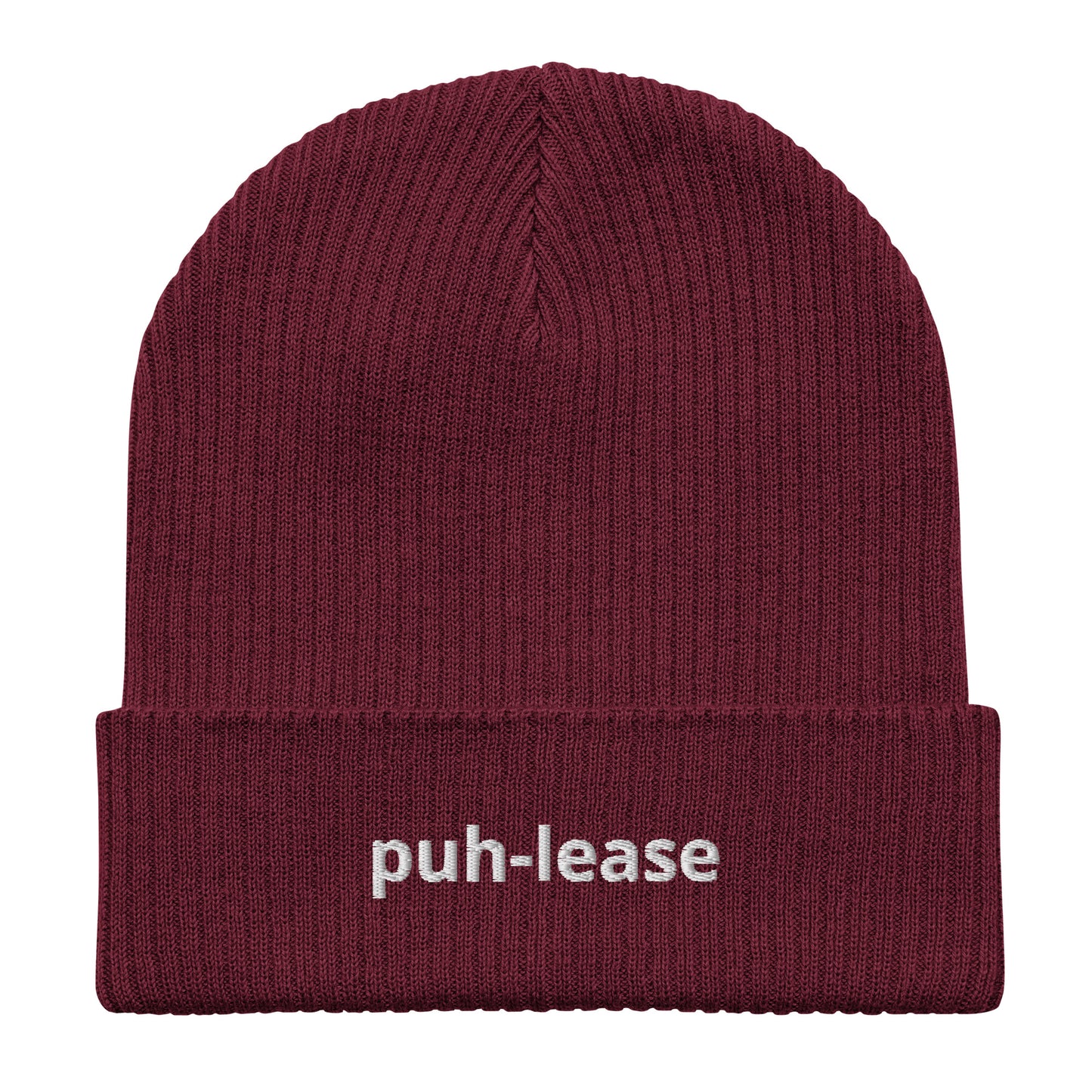 puh-lease organic ribbed beanie