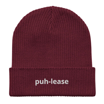 puh-lease organic ribbed beanie