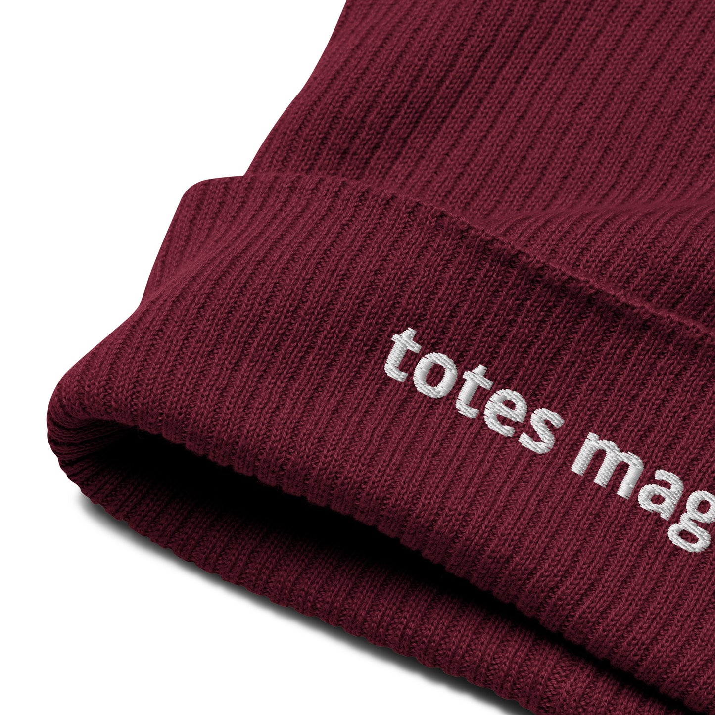 totes magotes organic ribbed beanie