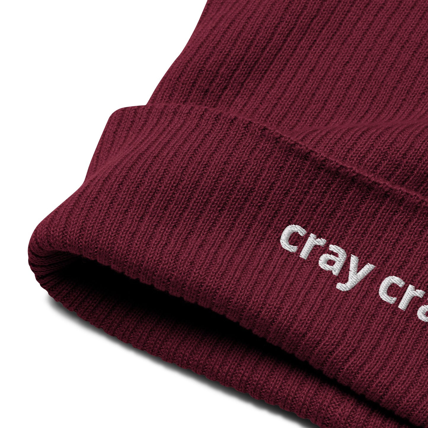 cray cray organic ribbed beanie