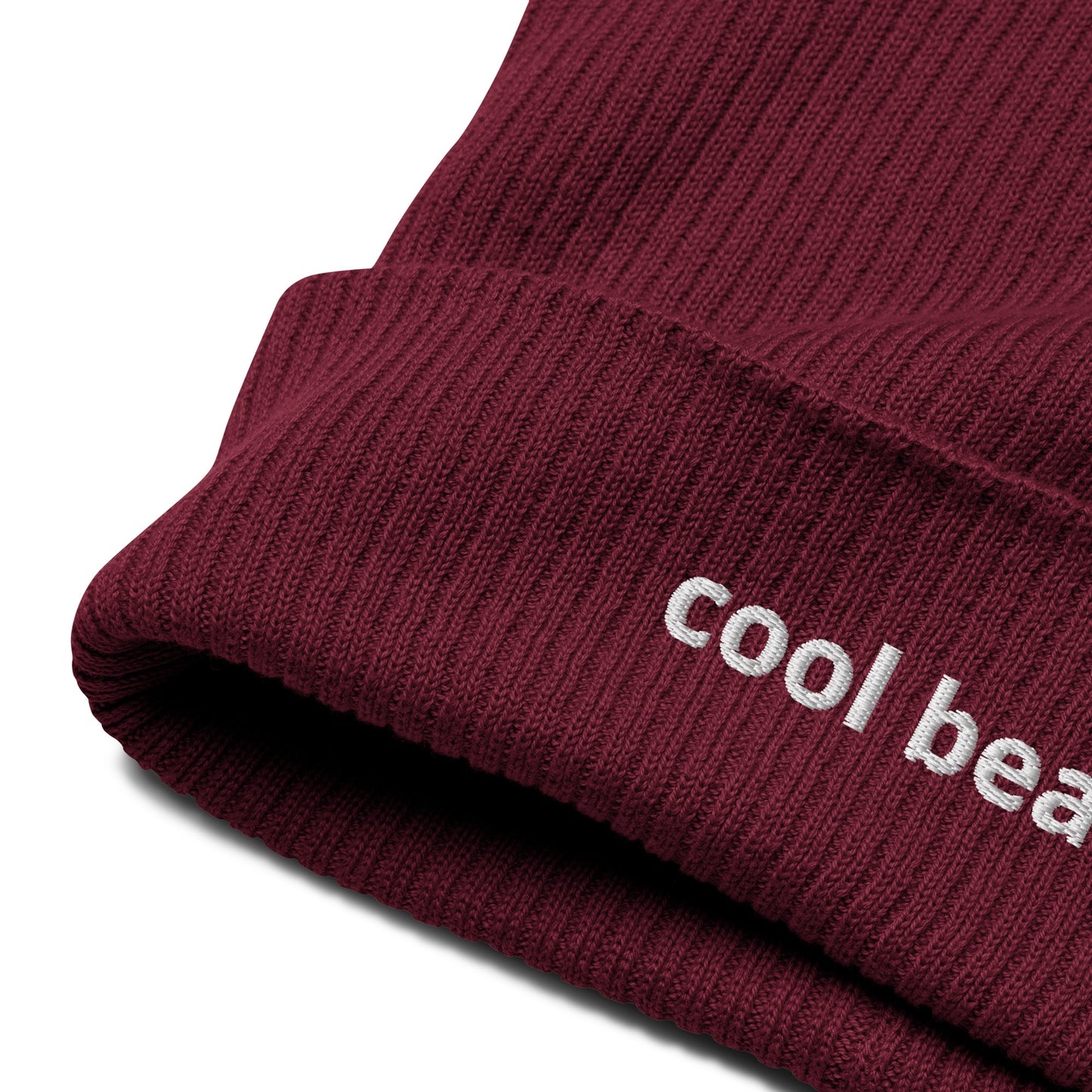 cool beans organic ribbed beanie