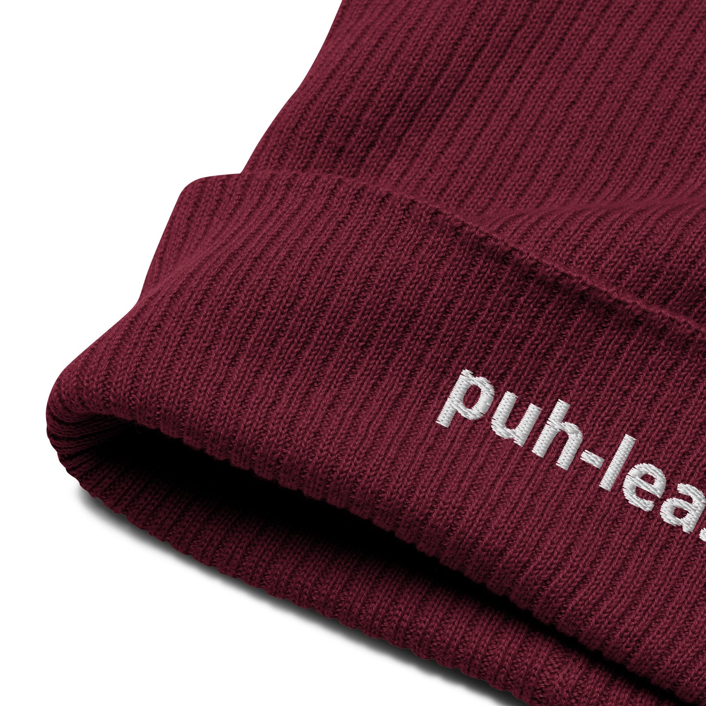 puh-lease organic ribbed beanie