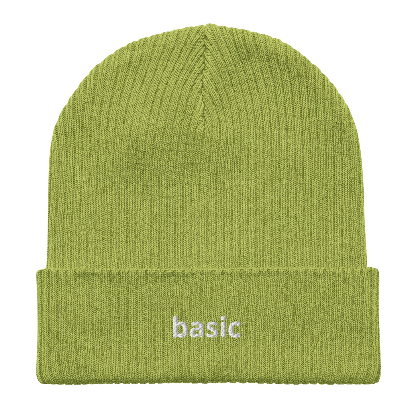 basic organic ribbed beanie