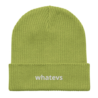 whatevs organic ribbed beanie