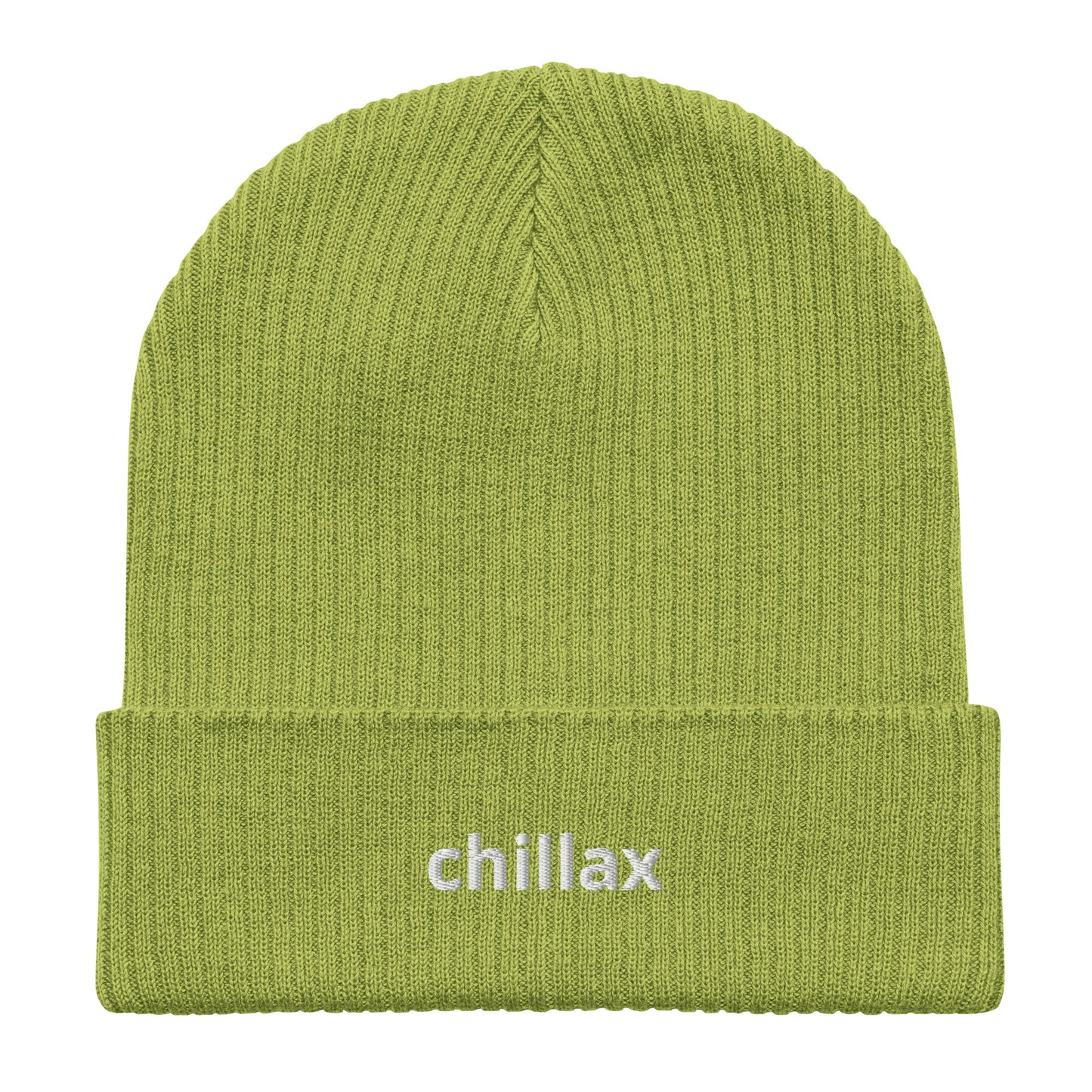 chillax organic ribbed beanie