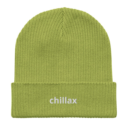 chillax organic ribbed beanie