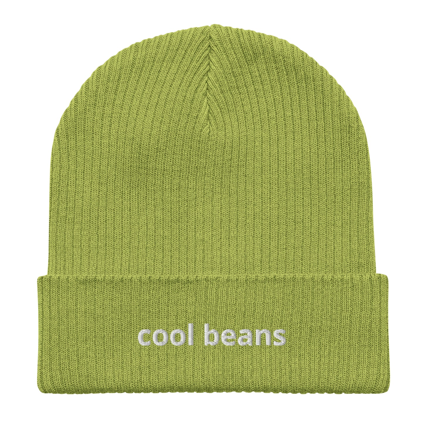 cool beans organic ribbed beanie