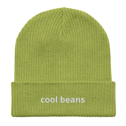 cool beans organic ribbed beanie