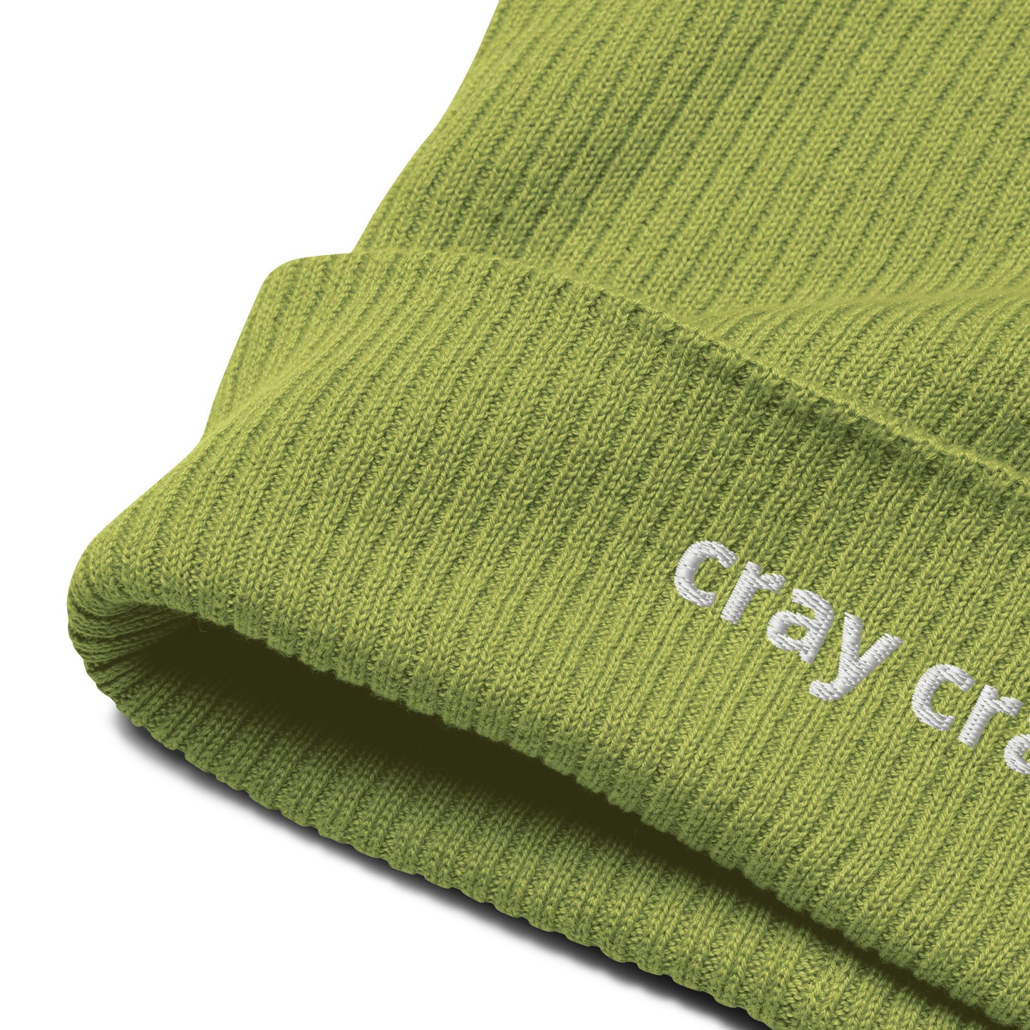 cray cray organic ribbed beanie