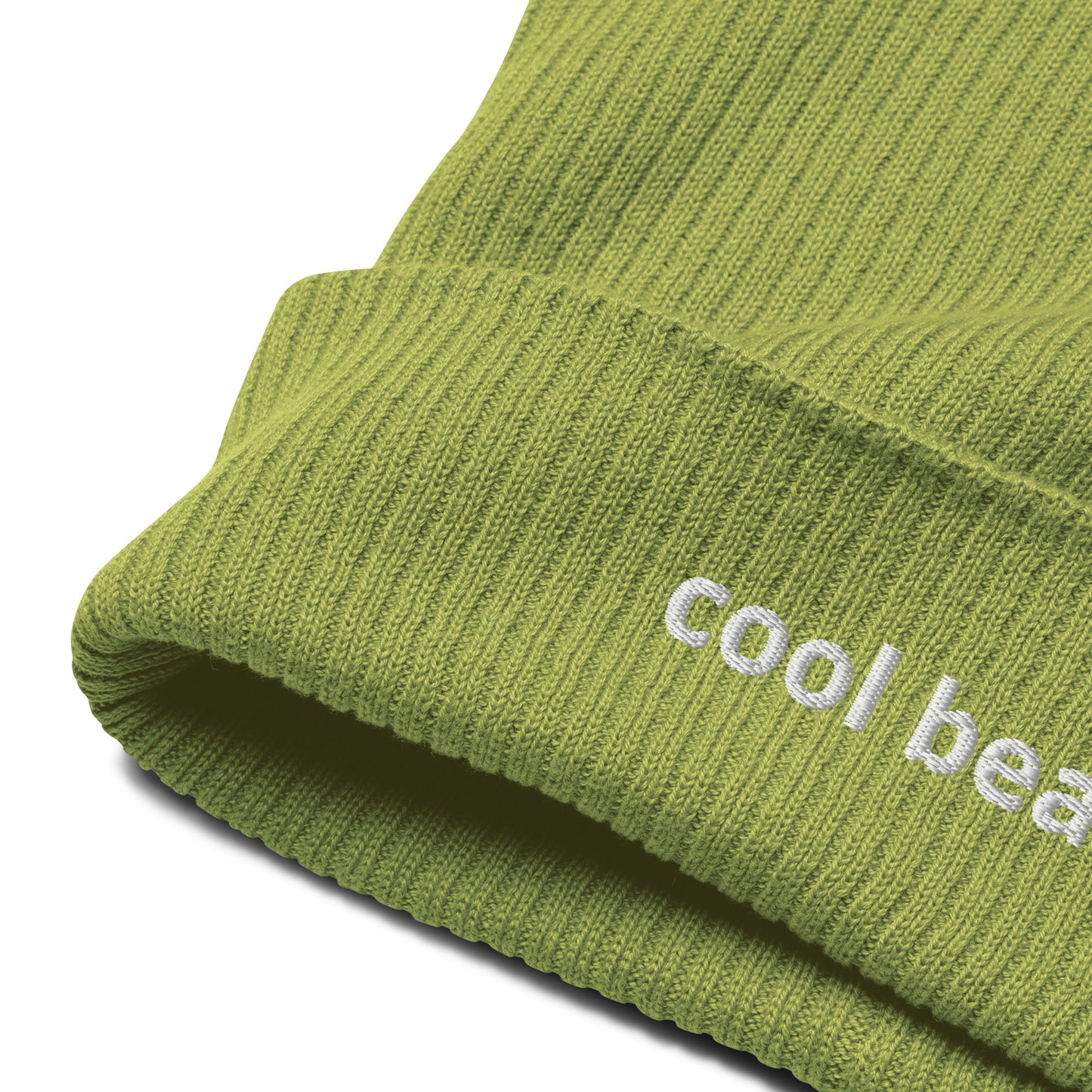 cool beans organic ribbed beanie